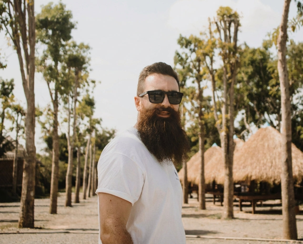 Bearded man with well-groomed beard